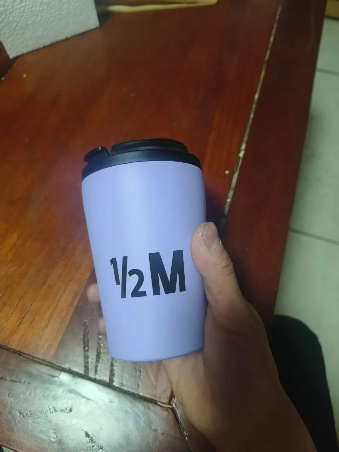 Tazza in acciaio inossidabile con logo personalizzato da 12 once