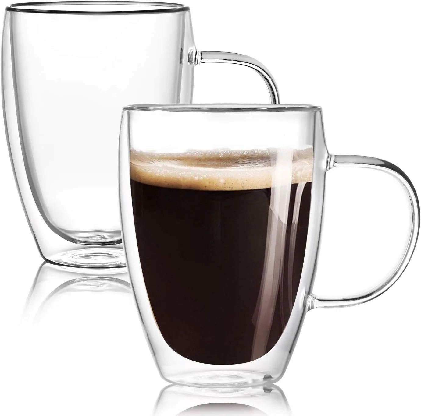 Bicchieri da caffè doppi Tazze in vetro con doppio isolamento