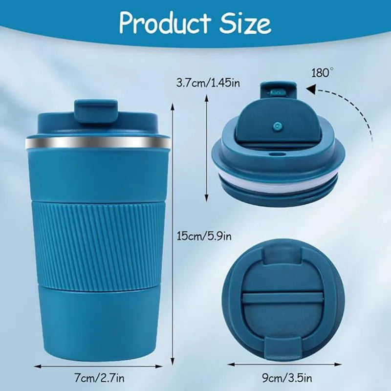 Tazza in acciaio inossidabile con logo personalizzato da 12 once