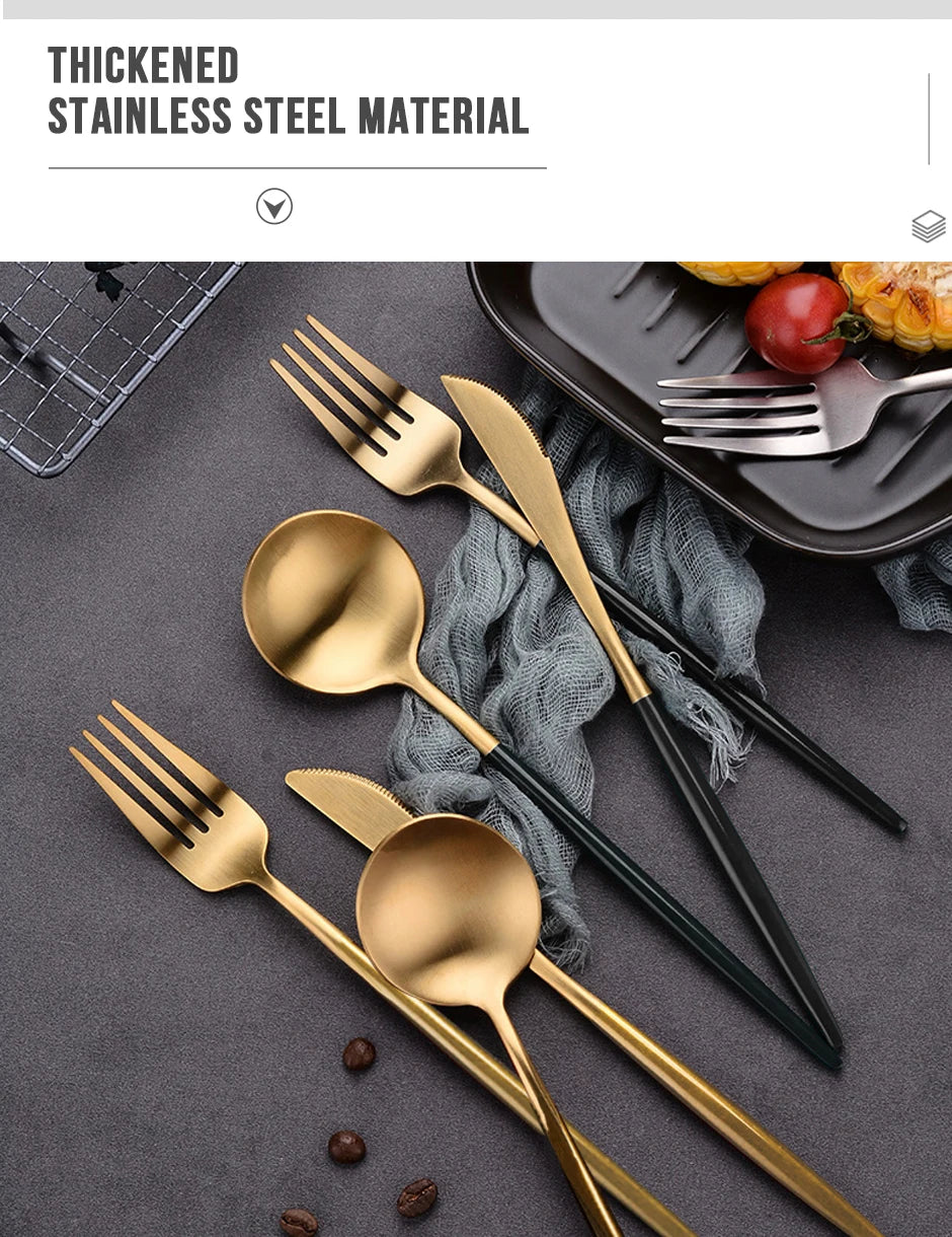 Set di stoviglie in acciaio inossidabile da 24 pezzi