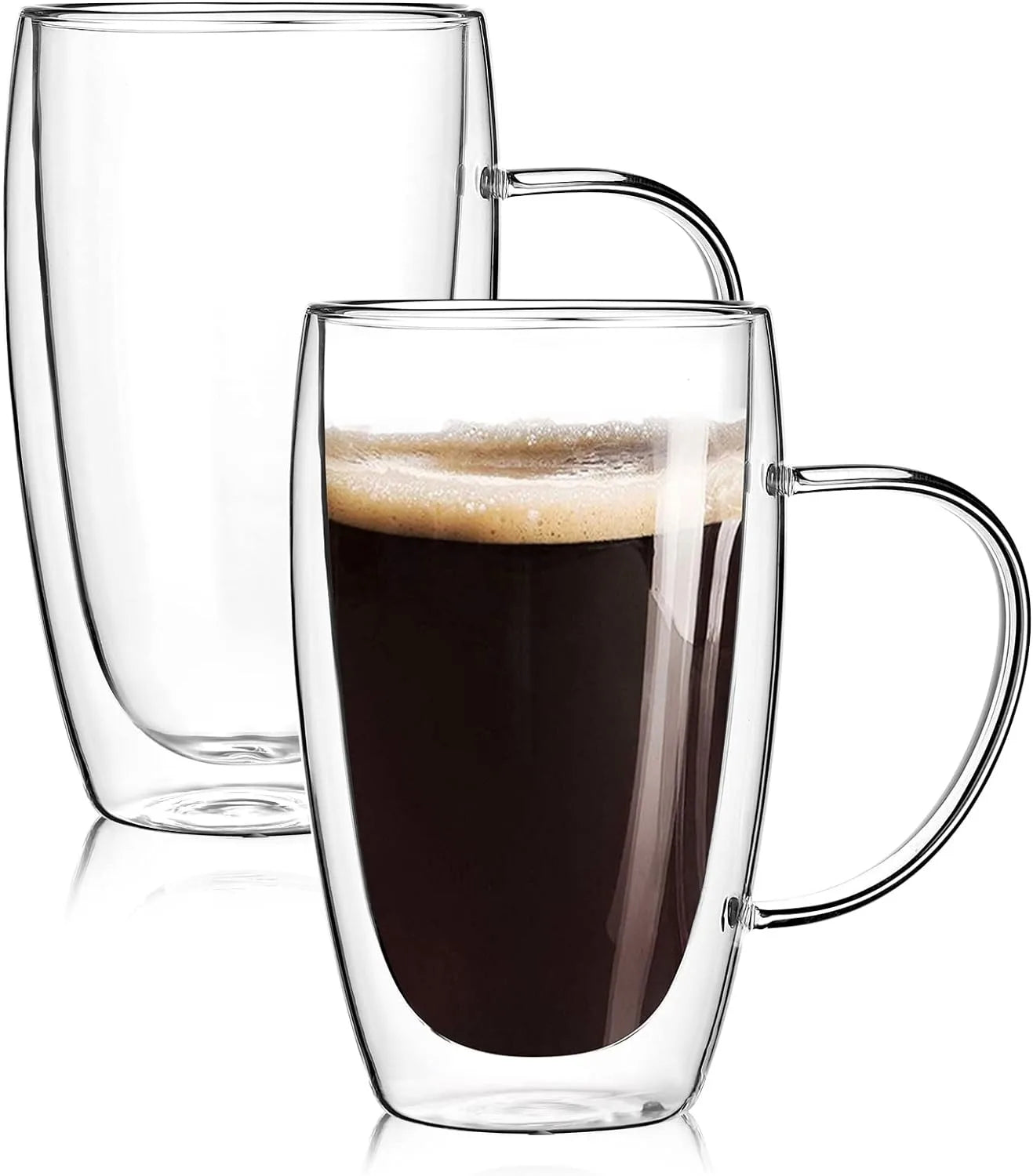 Bicchieri da caffè doppi Tazze in vetro con doppio isolamento