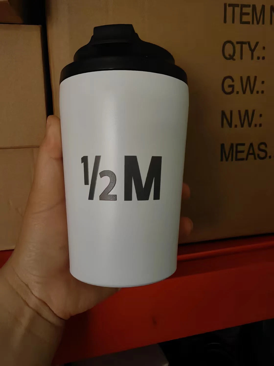 Tazza in acciaio inossidabile con logo personalizzato da 12 once