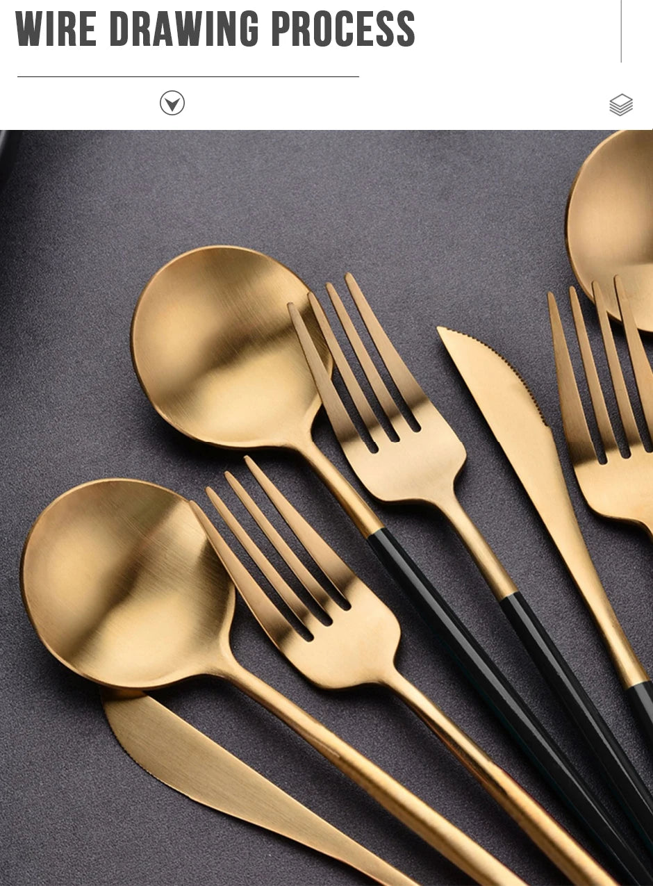 Set di stoviglie in acciaio inossidabile da 24 pezzi