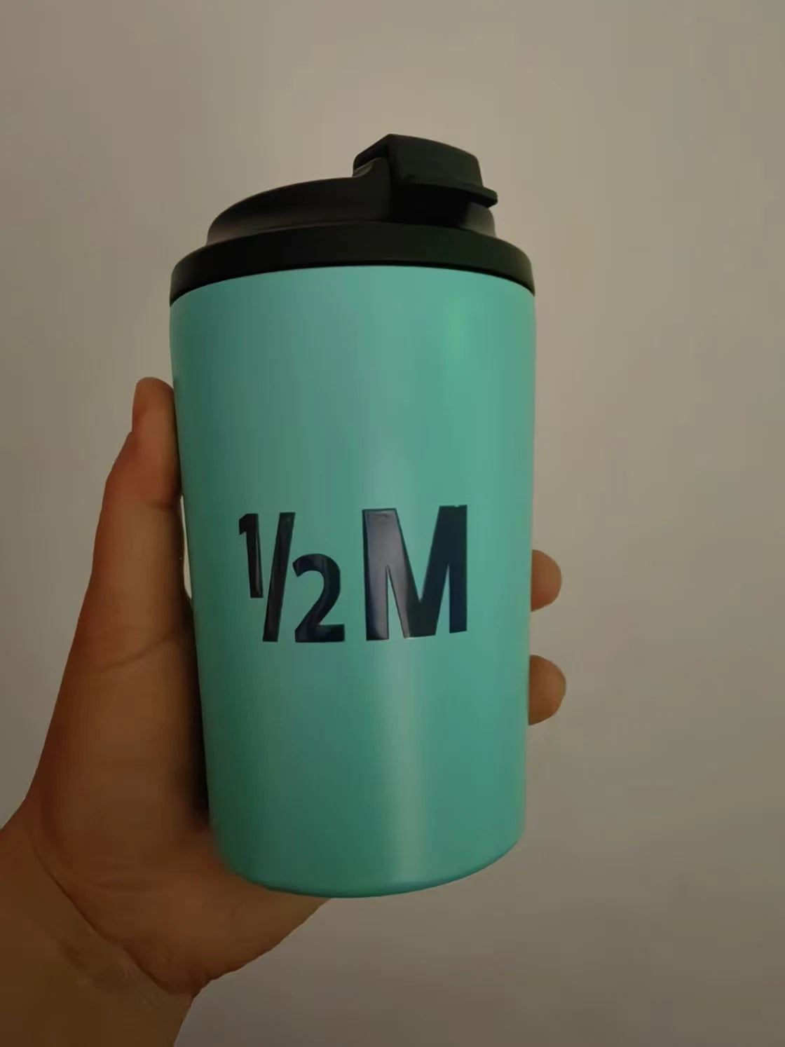 Tazza in acciaio inossidabile con logo personalizzato da 12 once
